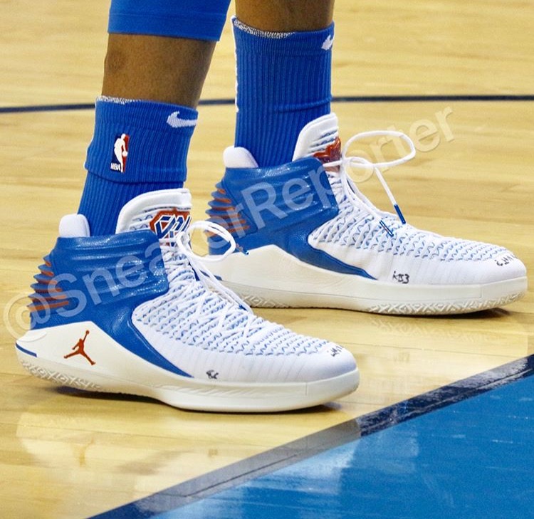 ラッセル・ウェストブルック『エア ジョーダン32 “OKC”』カラーで  